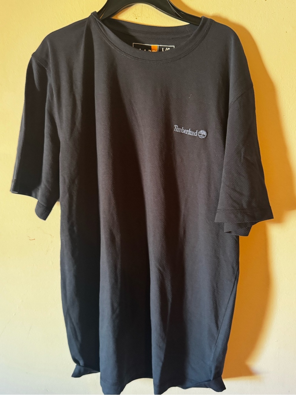Timberland Navy Blue Short Sleeve Crewneck Tee with Logo
